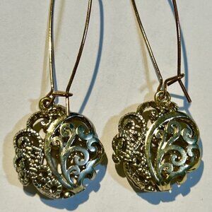 Metal Globe Earrings with 1 1/2-inch Kidney Wires